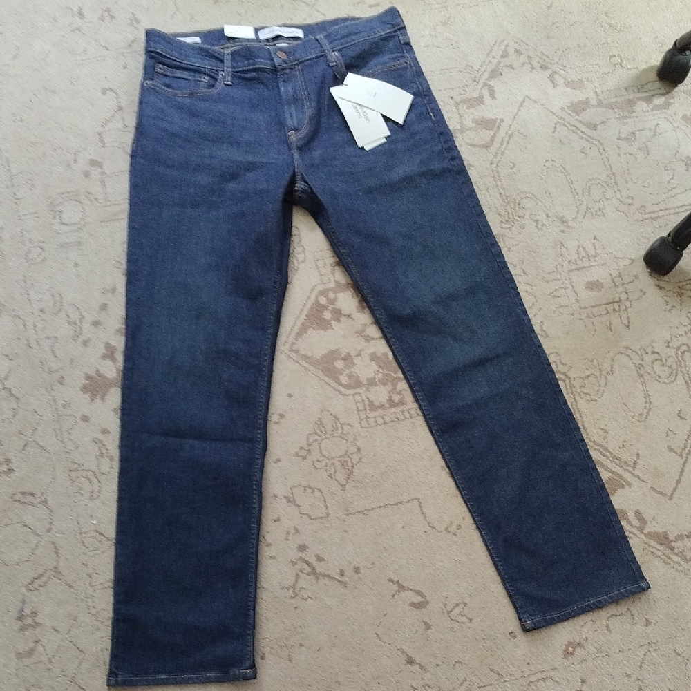 Calvin Klein Jeans Men's Dark Blue Straight Jeans 34 W X 32 L